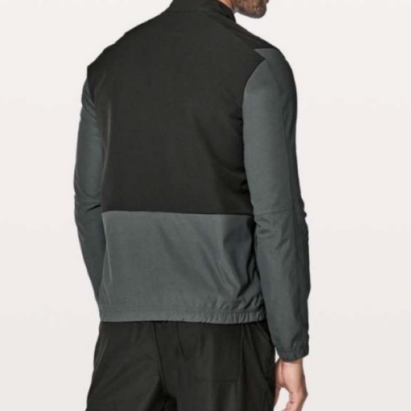 LULULEMON / L / Men's Final Say Moto Lightweight Jacket - Grey & Black Melanite - Picture 9 of 16